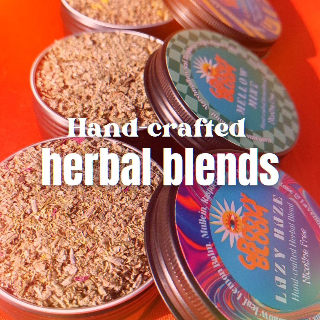 handcrafted herbal blends - a range of Tobacco Alternatives that are free from Nicotine, Tobacco, Additives and THC
