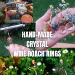Crystal & Wire Roach Rings