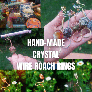 Crystal & Wire Roach Rings