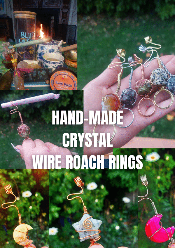 Crystal & Wire Roach Rings